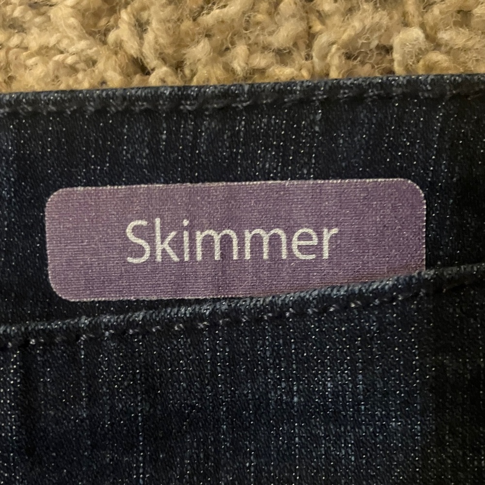 Dark Blue Denim Skimmer Capri Jeans 12 - Picture 4 of 9
